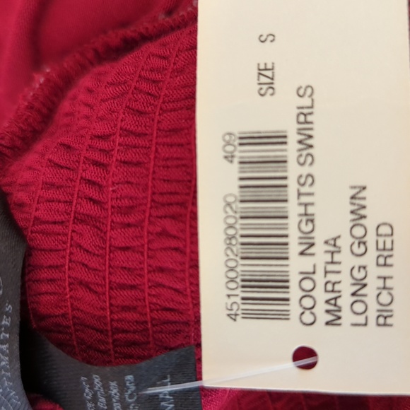 Soma intimates nightgown size small in cherry red - Picture 6 of 6
